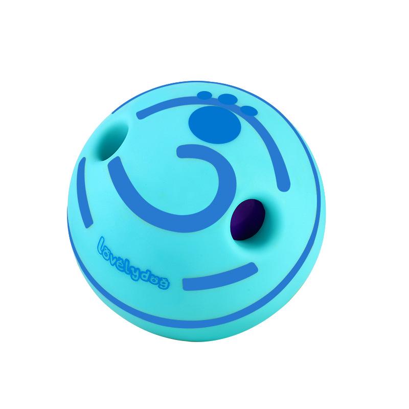 Dog Toy: Self-Play Rolling Sound Ball – Silly Laugh, Teething Relief, Bite-Resistant, Boredom Resistant Pet Ball