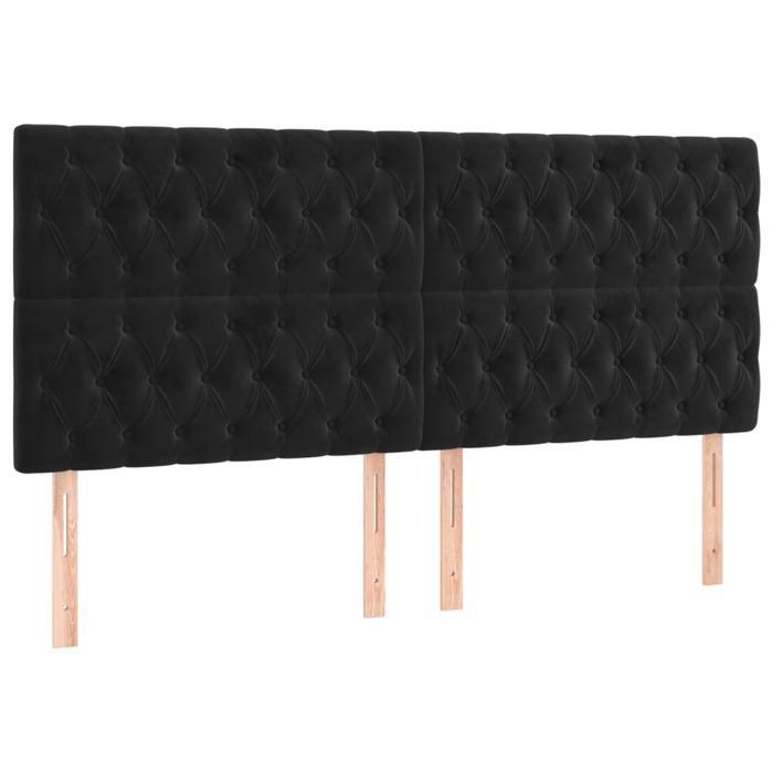VidaXL Headboard Bedroom Furniture Bed Accessories Single Bed Heads Interior Black 200x7x118/128 3116736
