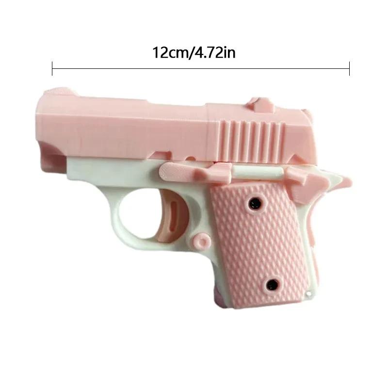 Fingertip Gyro Gun Rotating Carrot Gun 3D Gravity Mini Gravity Small Pistol Automatic Reloading Children's Reward Gift Toy