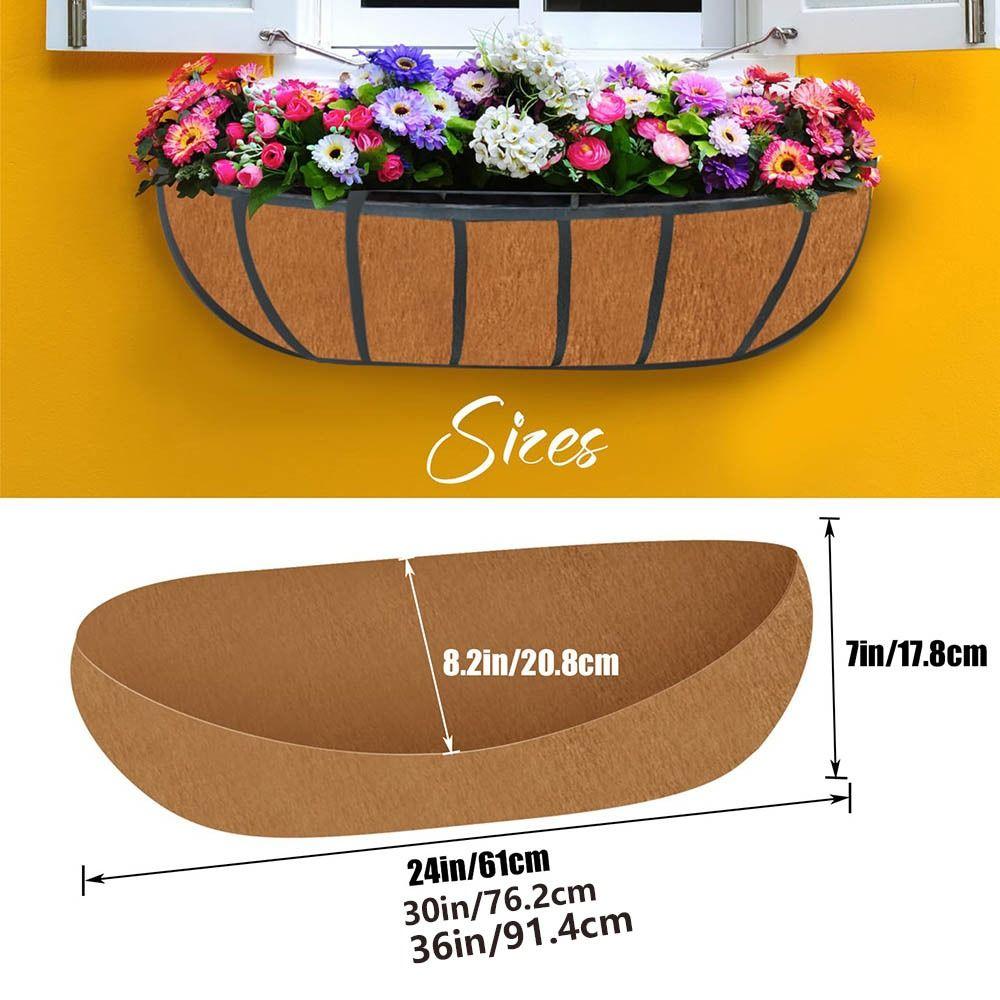 3Pcs Water-Retentive Felt Plant Pot Liners Root-Friendly Hanging Basket Liners Garden Planters