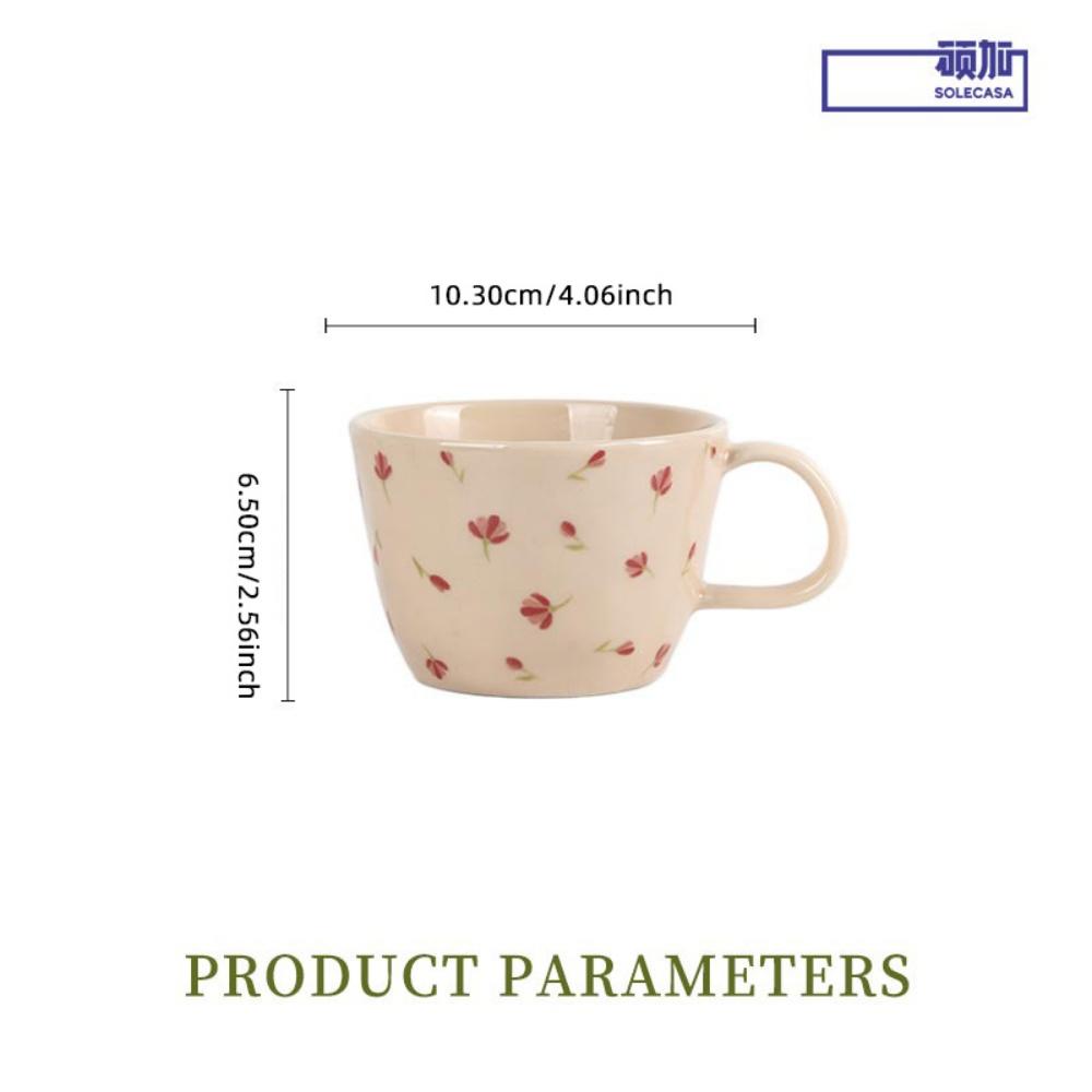 SHUNXIANG Ceramic Mugs Creative Ceramic Coffee Cup with Handle Household Breakfast Porcelain Milk Tea Cup Birthday Gifts Mug 330ml