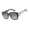 Dior Logo Frame Square Sunglasses Unisex Sunglasses Black Gold DIORGLOW-S2F-10A1