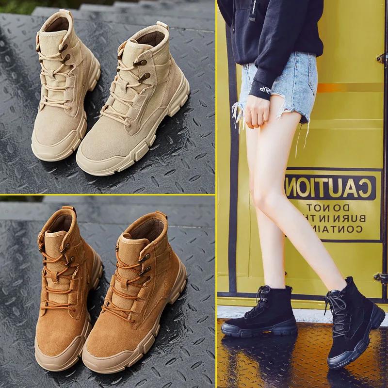 Fashion High Top Climbing Shoes Women Outdoor Hiking Anti-skid Cross-country Mountaineering Boot Ladies Shoes  Ankle Boots for Women