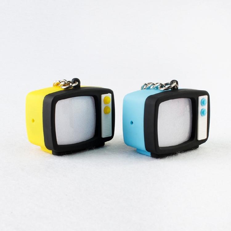 Retro Television Shaped LED Light Keychain Featuring Sound for Night Assistance and Interactive Play