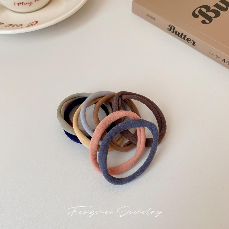 Korean simple and sweet high-elastic hair band niche does not hurt the hair ponytail hair rope personalized fashion versatile hair accessories