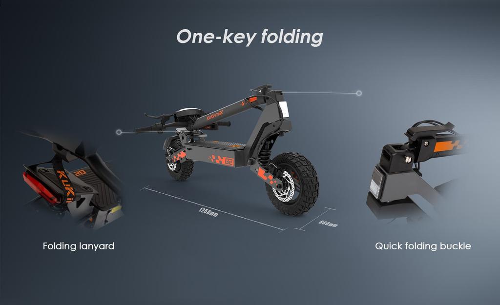 KuKirin G2 800W Elektroroller Höchstgeschwindigkeit 45-50km/h 10 Zoll Offroad-Reifen LCD-Anzeige Reichweite 55 Faltbarer Escooter- KEINE ABE.,2026