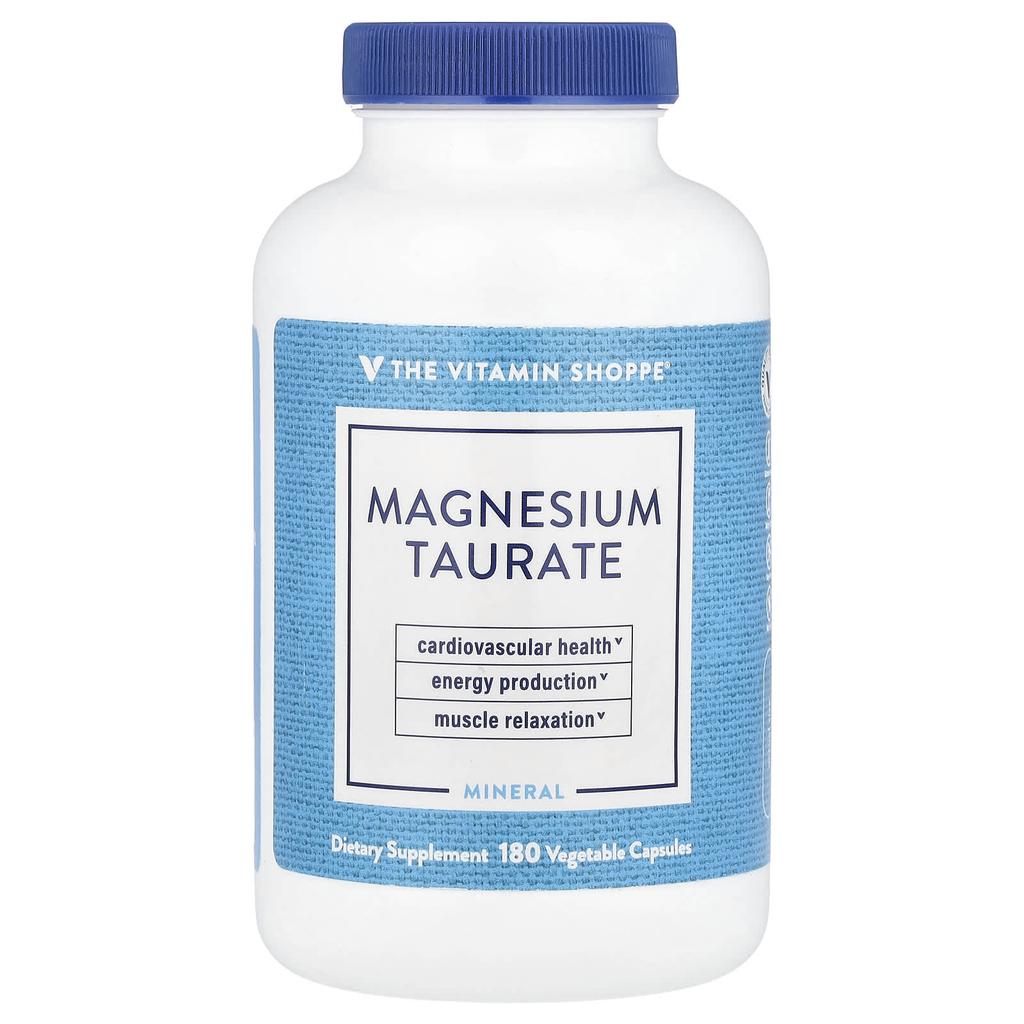 Magnesium Taurate, 180 Veggie Capsules (62.5 Mg Per Capsule)