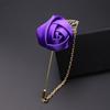 1pcs Men's Suit Rose Flower Brooches Pins Canvas Fabric Ribbon Tie  Brooch for Women and Men Clothing Dress Accessories 2025