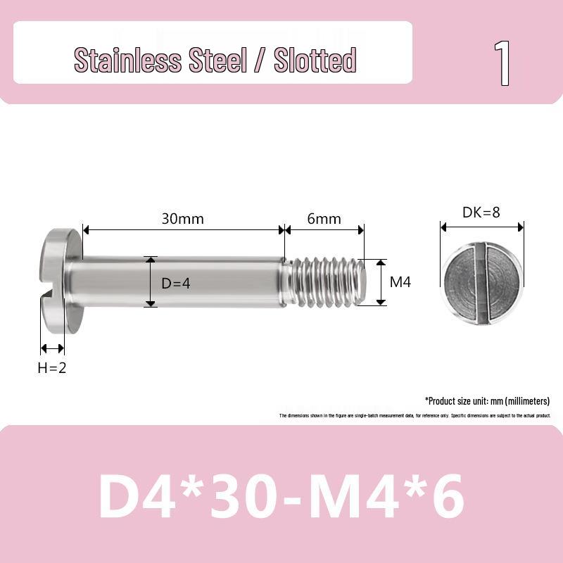 M3M4 Stainless Steel Slotted Set Screw & Half-Threaded Rod