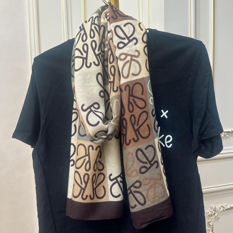 New fashion letter polka dot printed cotton and linen scarf classic autumn and winter warm scarf sunscreen shawl