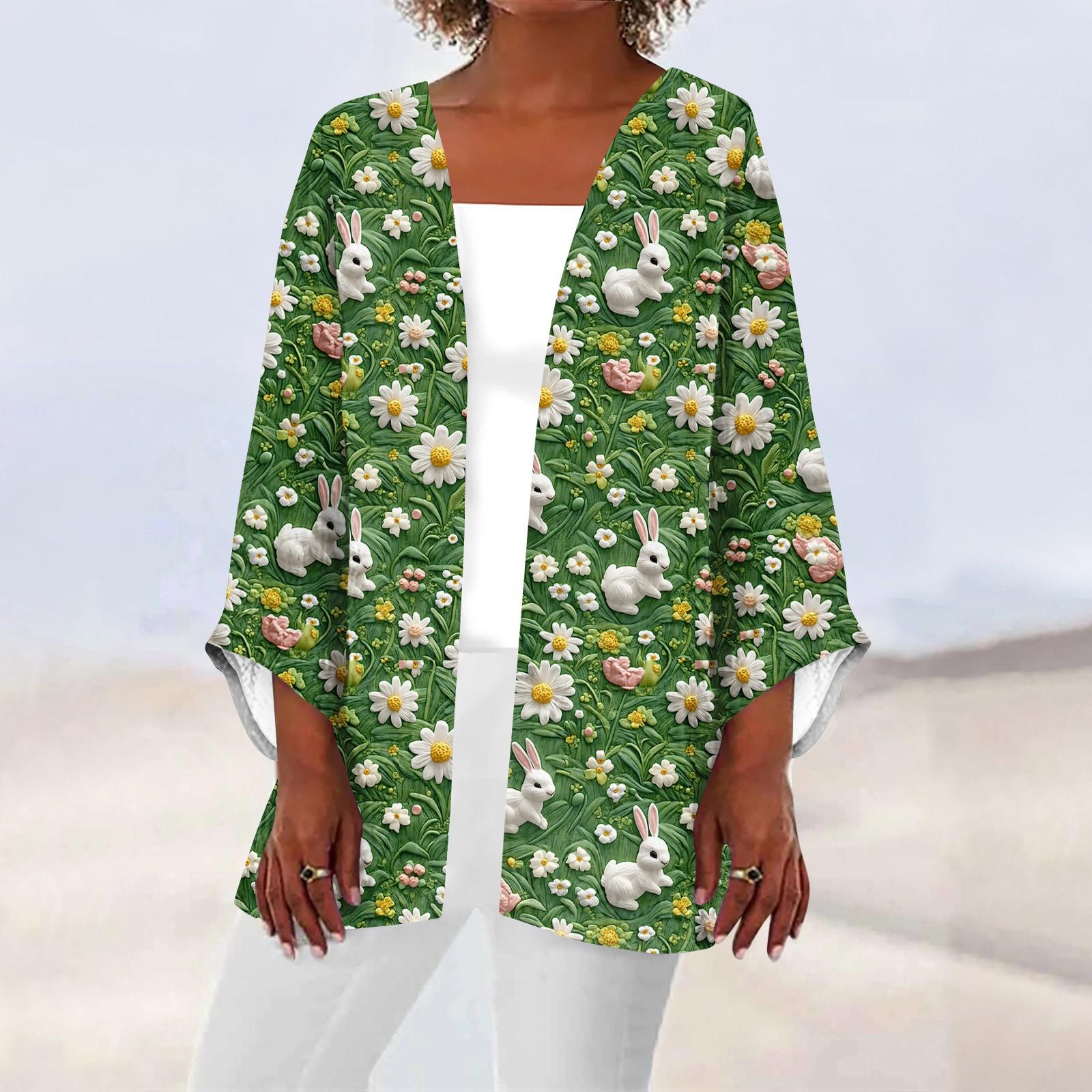 Женская повседневная и модная легкая куртка средней длины с принтом, кардиган, кардиган L