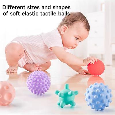 Baby Tactile Senses Toy Sensory Balls Rattles Toy Baby Touch Hand Ball Massage Soft Textured Balls Infant Senses Development Toy