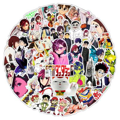 60 KS DAN DA DAN Kreslené Anime Nálepky DIY Dekorácia PVC Vodotesné Skateboard Zápisník Grafiti Nálepky