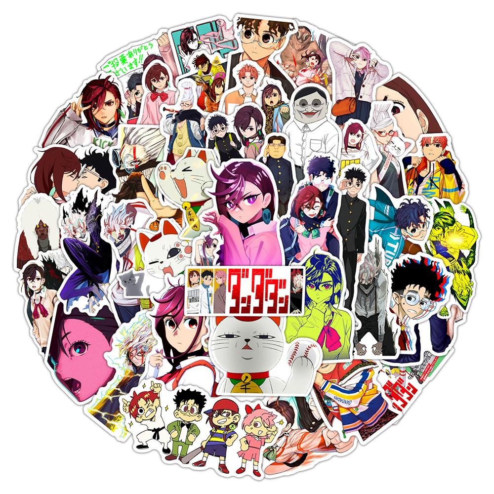 60PCS DAN DA DAN Cartoon Anime Stickers DIY Decoration PVC Waterproof Skateboard Notebook Graffiti Decals