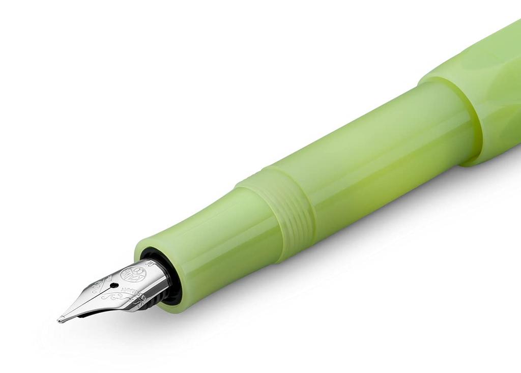 Kaweco Frosted Sport Fine Lime Fountain Medium Officially Imported Pen, Nib, FRFP-FL,