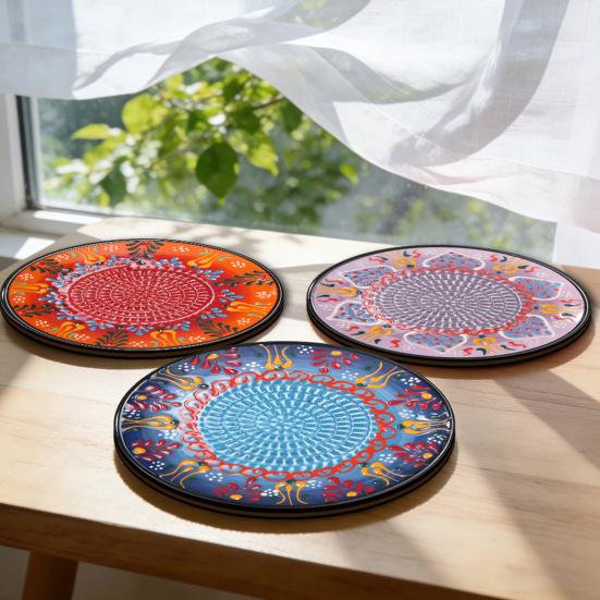 Zeeschildpad Houten Onderzetter Set, 2D Hittebestendige Mat voor Koffie Thee Kopjes, Antislip Tafelbeschermer, Zomer Huisdecoratie