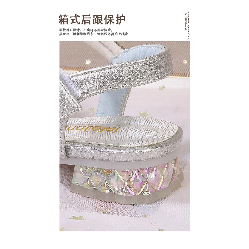 Summer Girls Princess Sandals Crystal Flower Sandals Children's Shoes Baby Girl Rhinestone Sandals Crystal Shoes