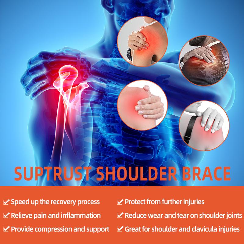 Lightweight Breathable Shoulder Support Brace with Adjustable Strap for Fitness Pain Relief