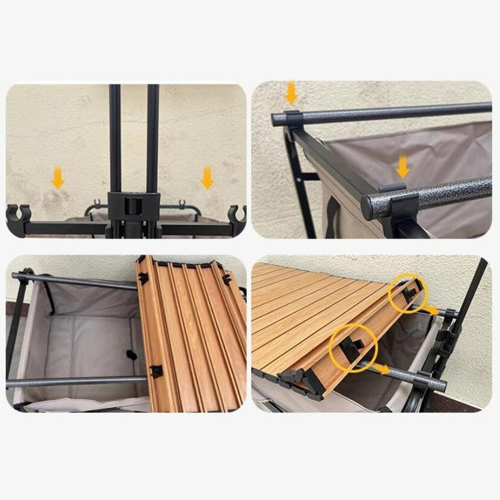 4x Camping Wagon Card Buckle Desktop Table Sturdy Replacement Golf Trolley