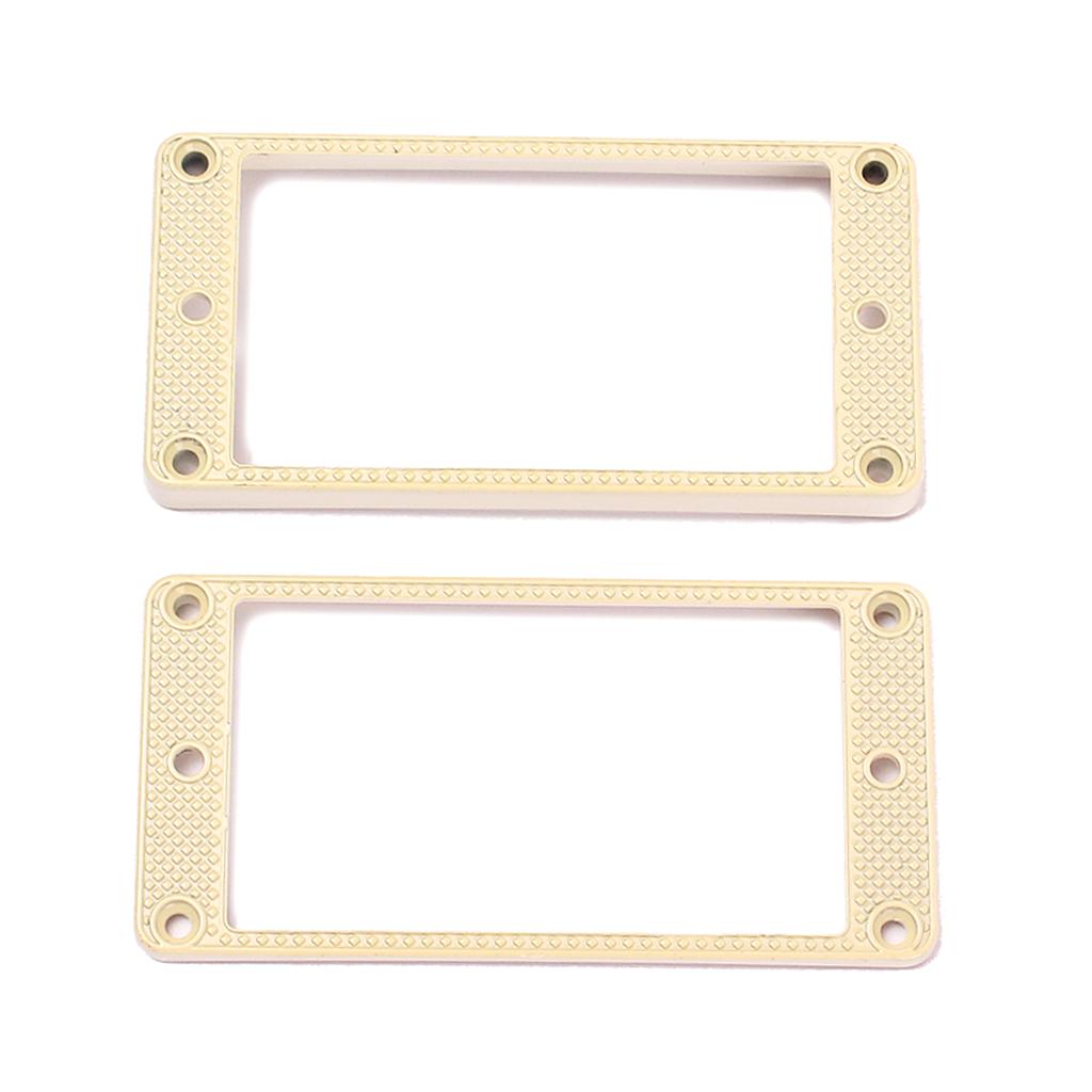 2Pcs Zinc Alloy Humbucker Pickup Mounting Ring Flat Hunmbucker Electric Guitar Pickup Frame Mounting Rings & Screws Kits