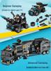 Lele Brothers Black Eagle Police Mech Vehicle, 51-in-1, Compatible with Lego Building Blocks, Assembly Toy for Boys