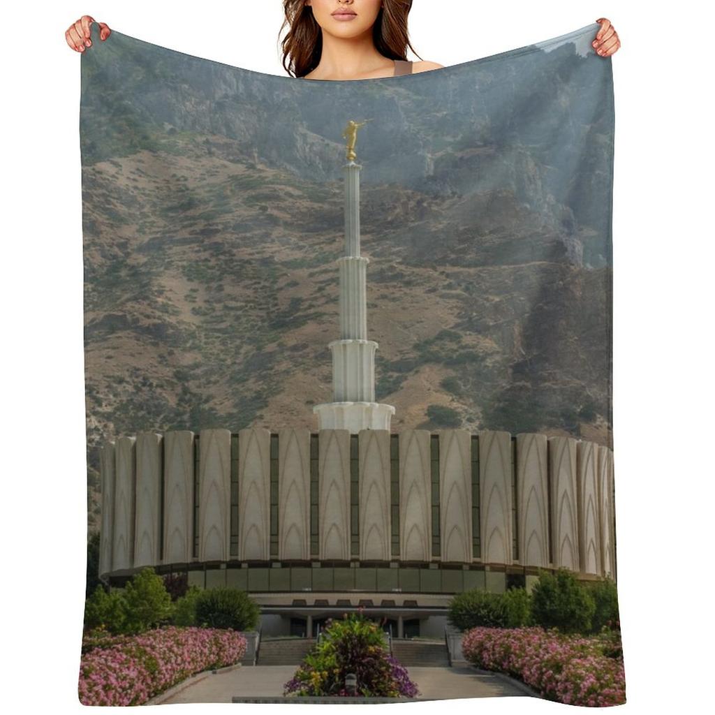 Provo Utah Temple Throw Blanket manga Picnic Retros Large Blankets