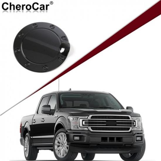 

Fuel Filler Door Gas Tank Cap Cover Trim Accessories for F-150 2015- Black