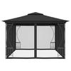 vidaXL Gazebo with Net 300x400x265 Cm Anthracite
