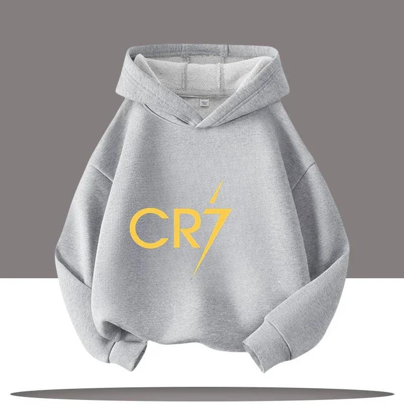 Haine noi de iarnă/toamnă Hanorac cu glugă pentru copii Ronaldo Tricou sport pentru băieți Imprimeu desen animat cu vedetă de fotbal Hanorace casual pentru copii