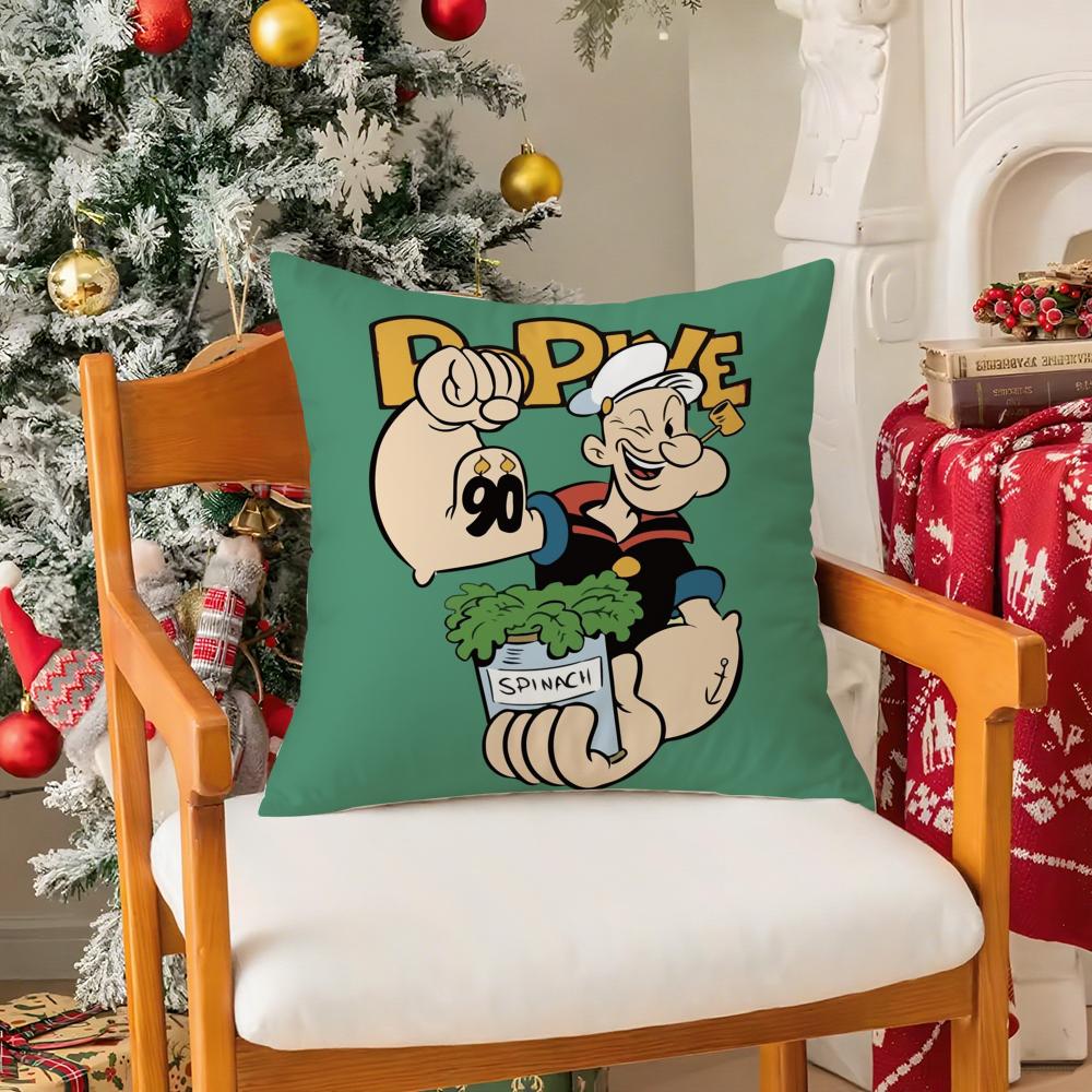 Classic Animation Ppopeye Pillow Case Silky elegant Comfort Sofa Bed Invisible zipper