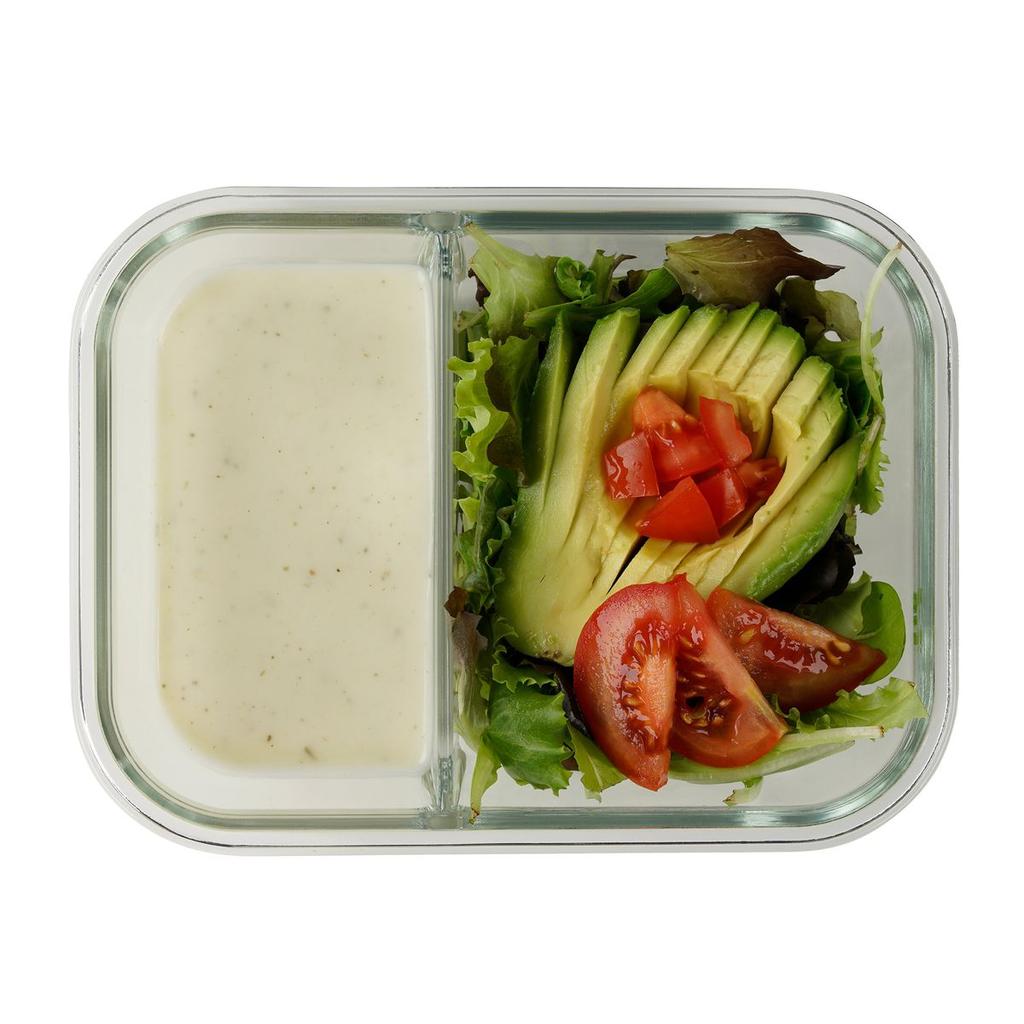 Set of 2 Glass Meal Boxes with Two Compartments 1000 Ml Fackelmann Move Ref. 9941750