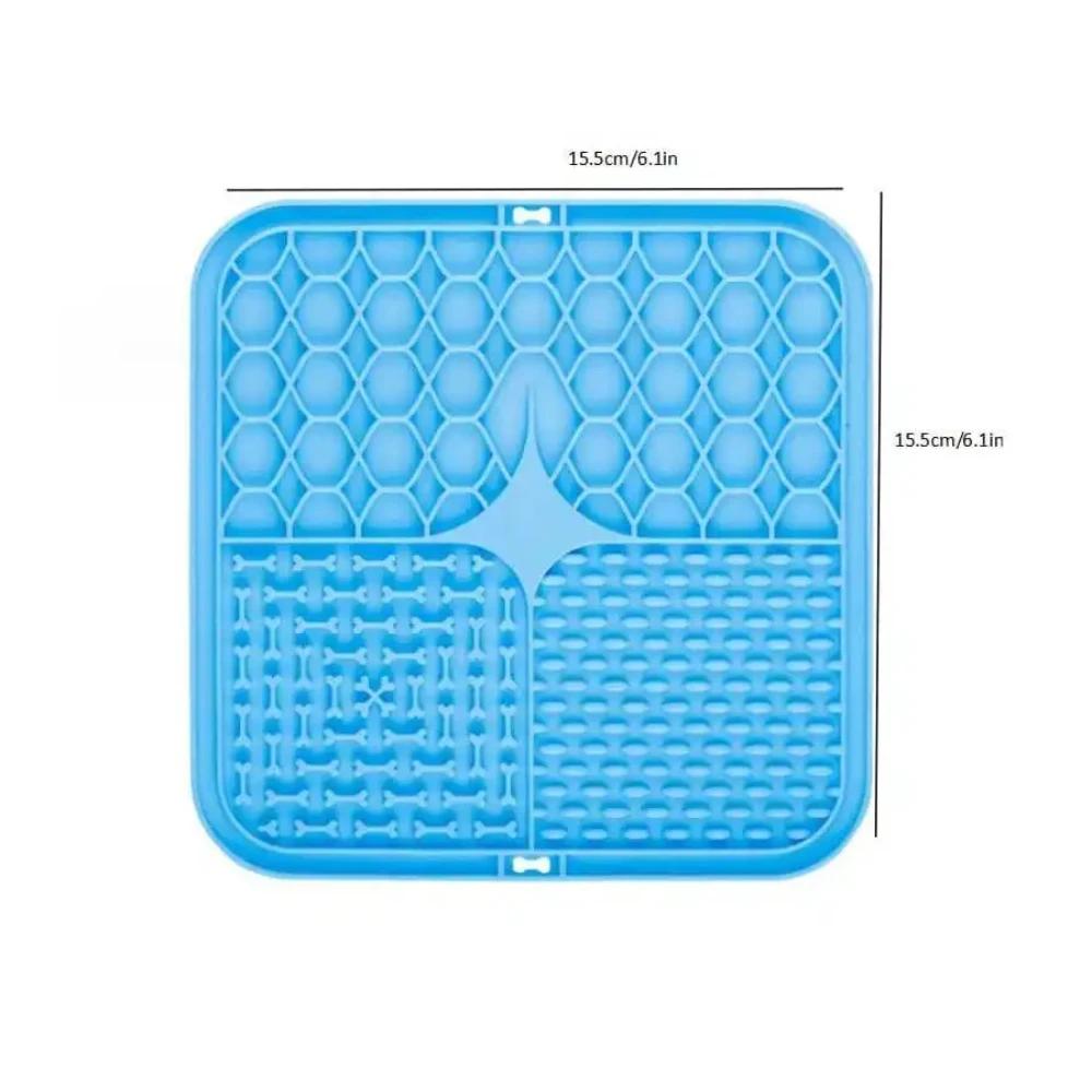 Pet Licking Plate, Slow Food Plate, Silicone Pet Slow Food Tableware Bowl, Suction Cup, Dog Licking Pad,Dog Cat Brush