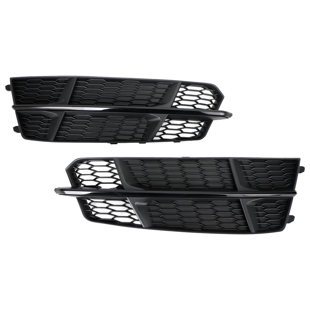 Front Bumper Lower Grille Grill 4G0807681AN 4G0807682AN Fit A6 C7 S-Line 2016-2018 Matt Black