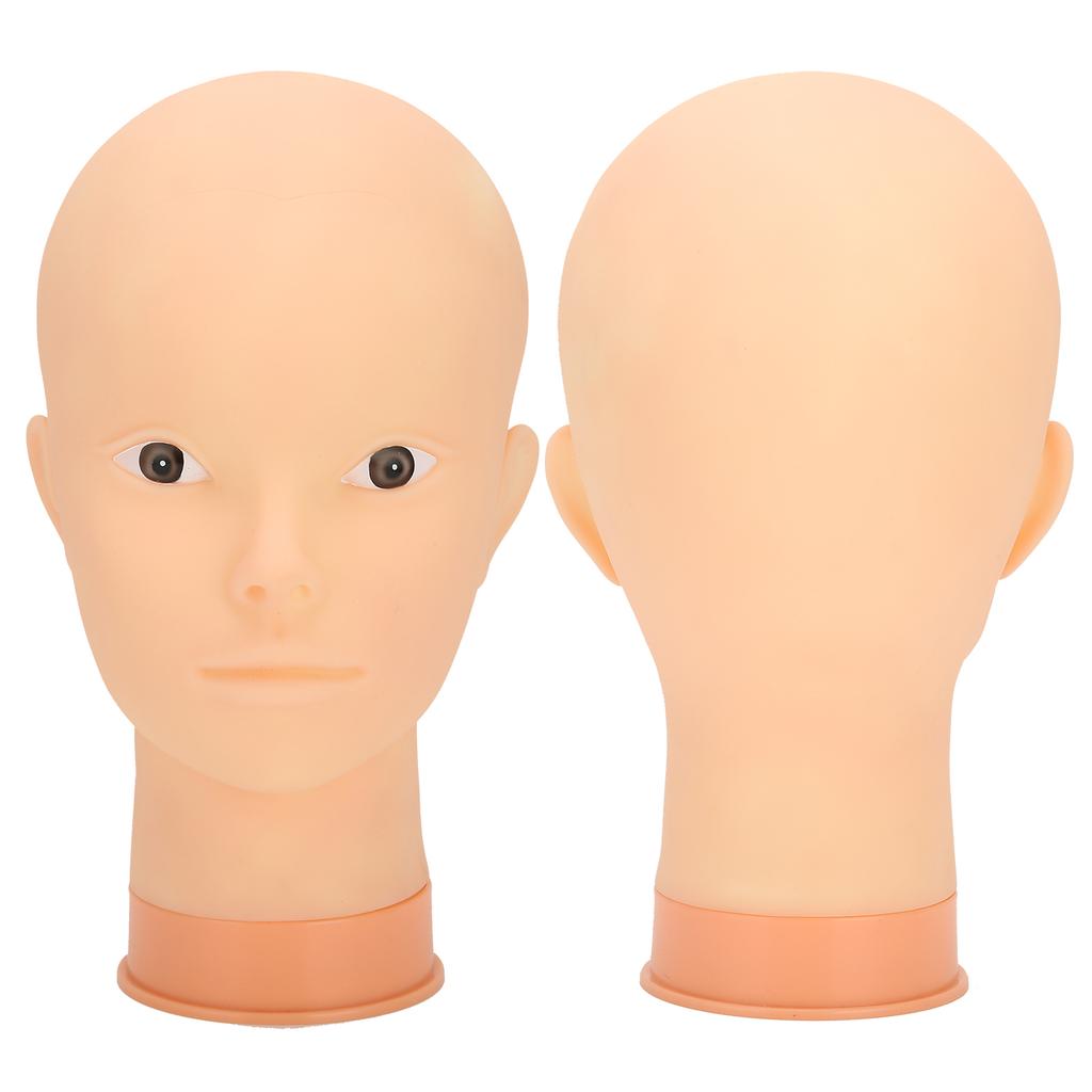 Hut Perücke Display Mannequin Kopf Modell Make-Up Training Praxis Glatze Mannequin Kopf (Rosa Basis)ohne Make-up