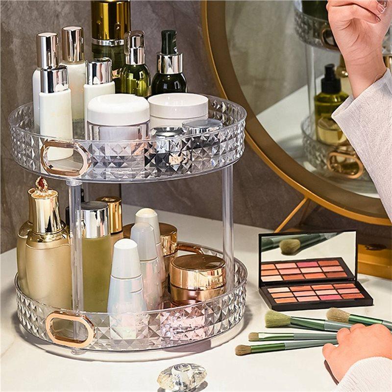 A84X-Makeup Holder Makeup Organizer Ins Desktop Finishing Perfume Tray Bathroom Skin Care Products Rack L B