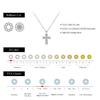 MODIAN D Color Moissanite 925 Sterling Silver Corss Pendant Necklaces Sparkling Lab Diamond Link Chain Jewelry For Women Gifts