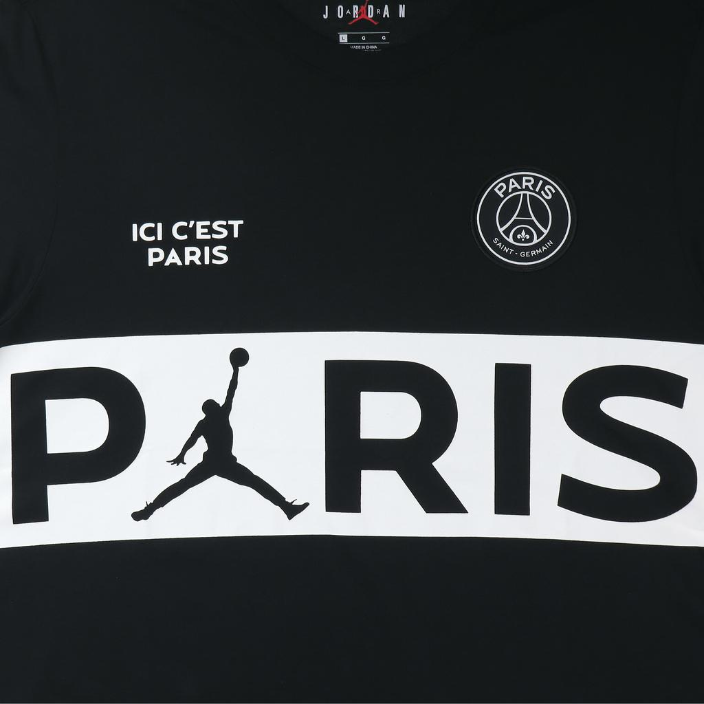 Jordan X PSG Paris Saint-Germain Short Sleeve T-Shirt Men Tops Black BQ8390-010