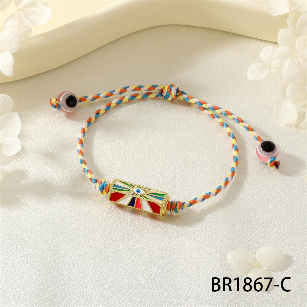 

2025 Женский универсальный браслет из красной нити ручной работы с узлами в этническом стиле и дизайном «глаз от сглаза»