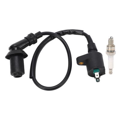 9mm Motorcycle Ignition Coil Stable High Performance Ignition Coil with Spark Plug Replacement for