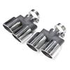 Black Stainless Steel Quad Exhaust Tips for 20-24 Land Rover Defender 90/110