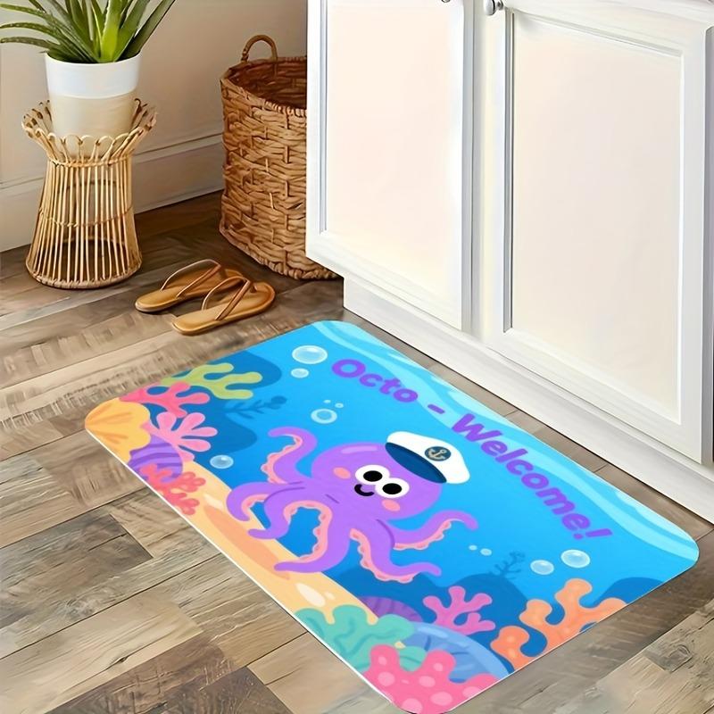 1PC Tranquil Waters Kitchen Rug Non-Slip Door Mat Pop design Bathroom Rug Bath Mat Carpet for Home Sink Laundry ecoreeree