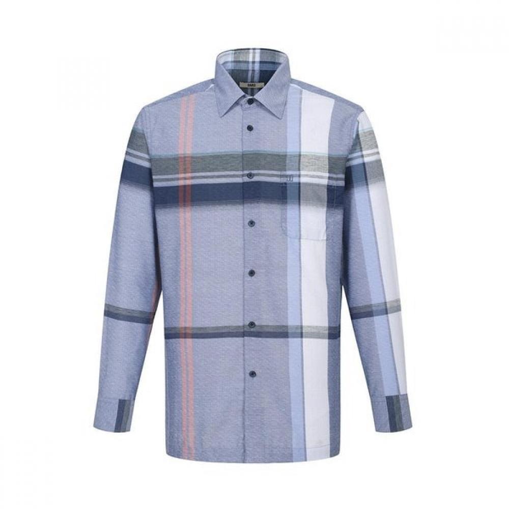 Daks Big Check Regular Fit Long Sleeve Shirt Dms1shcl101b1 Blue/095