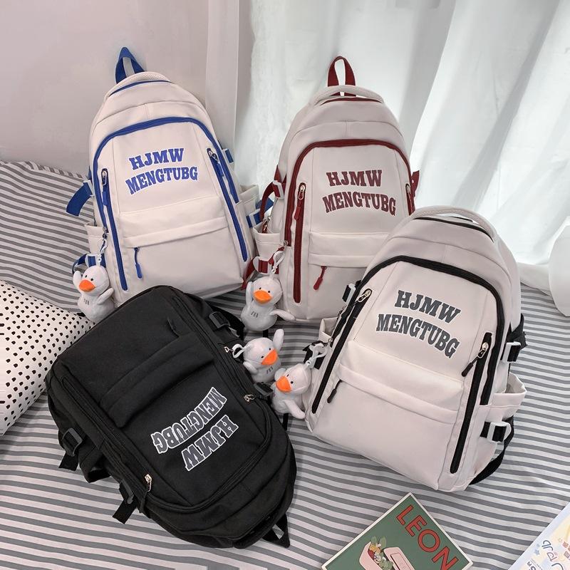 Schoolbag Female College Student Simple High School Student Junior High School Student Boys Alphabet Backpack 2025 New Japanese Backpack
