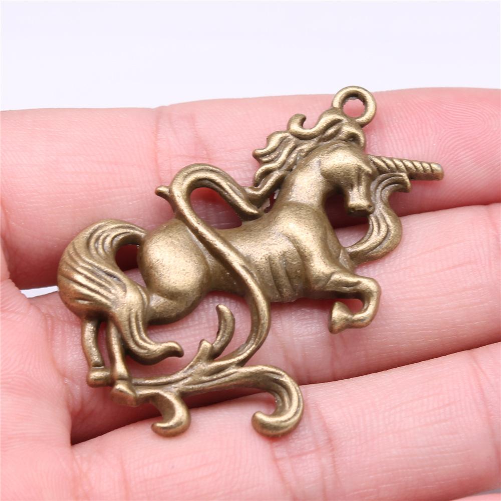 10 Stück Anhänger Pferd Einhorn Tibetische Bronze Silberfarbe Anhänger Antiker Schmuckherstellung DIY Handgemachtes Handwerk