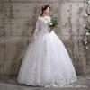 Wedding Dress 2022 New One-shoulder Sleeve Bridal Knot Wedding Dress Slimming Wedding Dress