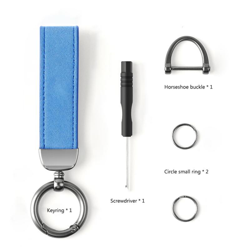 HAZJ3 Luxury Leather Car Keychain Auto Logo Keyring Accessories Women Men Gifts For Skoda Yeti VRIS Octavia A5 A7 Karoq Kamiq Fabia