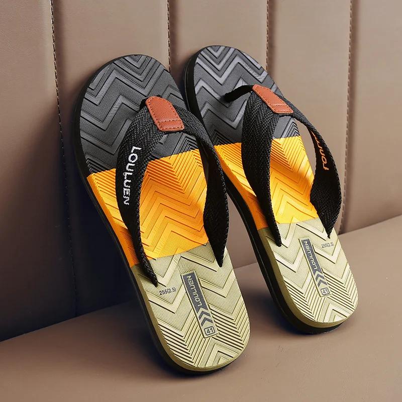 Fashion Summer Men's Slippers Outdoor Leisure Beach Flip Flop Men's Flip Flop Clip Foot Sandal Plus Size 39-45