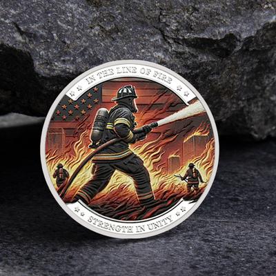 1 Pc/3 Pcs/5 Pcs Firefighter Souvenir Coin Fireman Rescue Department Souvenir Coin