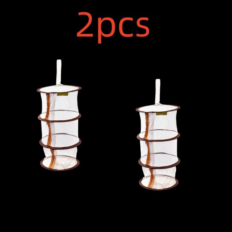 Zipper Bra Drying Basket 3 Layers Drying Rack Net Herb Drying Black Mesh Hanging Dryer Rack for Plant Hydroponics Flowers