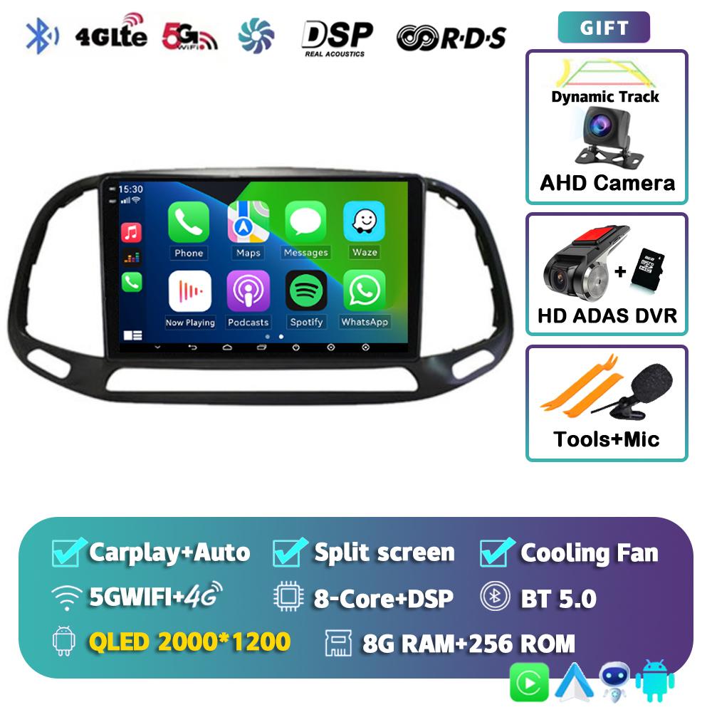 Android 14 Carplay Auto Car Radio For Fiat Doblo 2015 2016 2017 2018 2019 Multimedia GPS Video Player Navigation Stereo 2din DVD